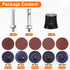 53pcs Set 1" 1/4" 36/60/80/120/240 HARFINGTON Quick Change Discs Roll Lock Sanding Discs with Shank Pad Holder Grit