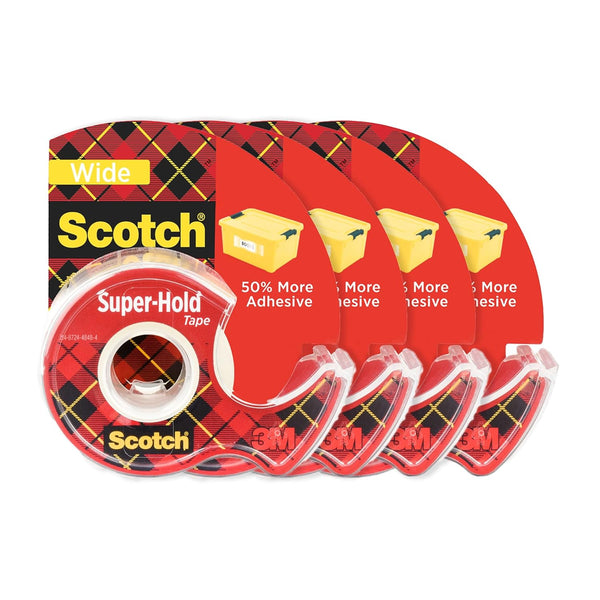 Scotch Super-Hold Tape 1.5 in x 650 in, Pack of 4