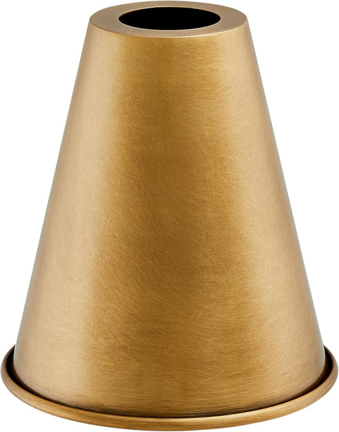 Aspen Creative 21603-31,Replacement Cone Metal Shade for Pendant Light,Burnished Brass,6"W x 6-1/2"H,Center Hole 1-5/8"