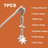 Magnetic Stirrer Stir Bars Mixer, 6 Shapes + Magnetic Retriever Stiring Rod