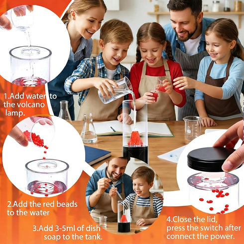 Volcano Lamp, Realistic Volcano Eruption Kids Night Light with USB/Battery Power,Leak-Proof,Cool Novelty Gift for Kids