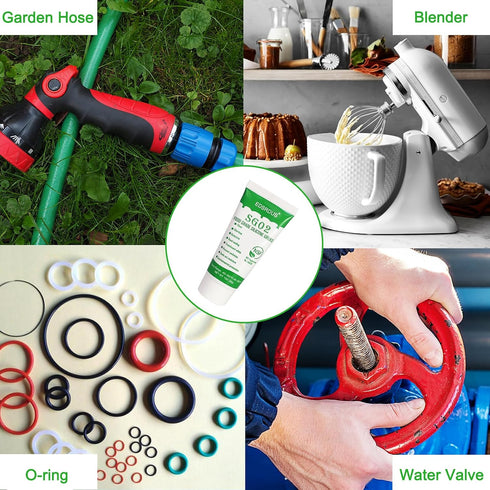 SG02 1OZ Food Grade Silicone Grease Waterproof Plumbers Grease for Valve Sealant Faucet O Rings Garden Hoses