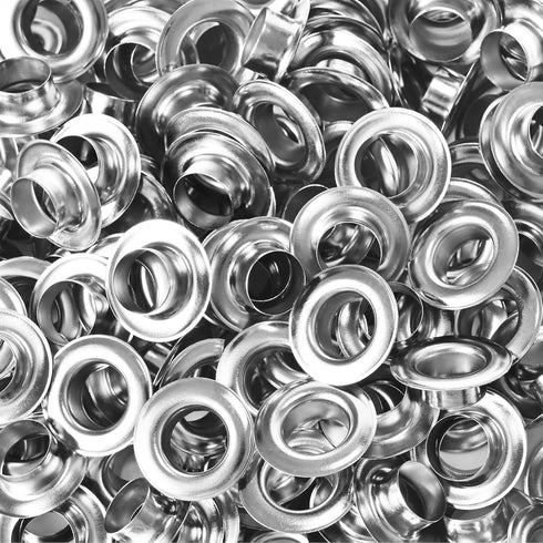 500pcs Grommets 1/4 Inch (6mm) Kit for Grommet Tool, Banner & Posters Metal Grommets for Fabric
