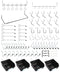 FRIMOONY Pegboard Hooks with Bins, Peg Locks for Organizing Various Tools, 131 PCS Total