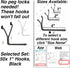 Steel Pegboard Hooks 50-Pack 1" L Hook, Black - Organize Tools, Accessories, Workbench, Garage Storage, Kitchen, Crafts