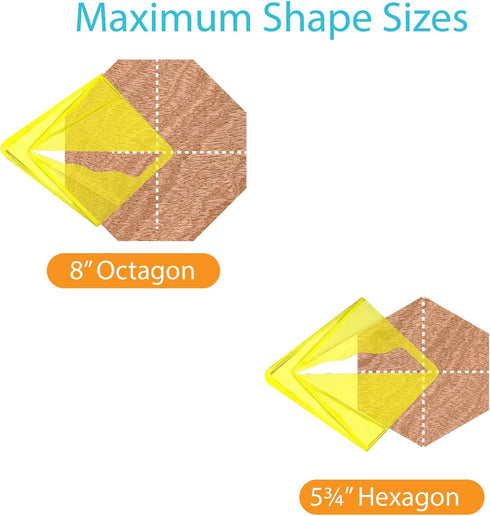 Savannah Yellow Transparent Center Finder for 8 inch Square, Round, Octagon, and 5-3/4 inch Hexagon Material