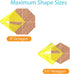 Savannah Yellow Transparent Center Finder for 8 inch Square, Round, Octagon, and 5-3/4 inch Hexagon Material