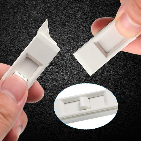 Tilt Latch Pairs, White Plastic Snap-In Latch for Home Window Accessories, Spring Loaded (8)