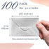Gift Card Envelopes - 100-Count Mini Paper Business Card Envelopes, Bulk Tiny Envelope Pockets for Small Note Cards,