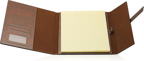 GALLAWAY LEATHER Padfolio Portfolio Folder – Slim Portfolio Folio Organizer Holder for Letter Legal A4 Note Pads Notebooks for Men Women Refillable Business Leather Portfolio Binder, Dark Chocolate by GALLAWAY LEATHER