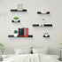 Z Metnal Small Decor Shelves, Mini Floating Display Wall Shelf, Aluminum, Matt Black, 12 x 5 inch, 2 Pack