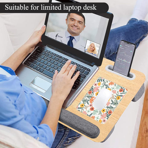 Small Mouse Pad, Mini 6 x 8 Inch with Non-Slip Rubber Base for Home Office & Travel (Pretty Flowers)