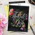 The Best Card Company Beautiful Thank You Card (8.5 x 11 Inch) - Floral Gratitude Stationery Notecard with Envelope