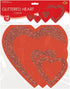 Beistle 5"-12" Red Paper Glittered Heart Cut Outs for Valentine's Day Classroom Bulletin Board and Craft Supplies