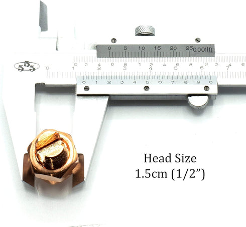 THE CIMPLE CO Size #4 Grounding Split Bolt Connector for Copper Conductors - Bonding Tools Edition - 4 Pack