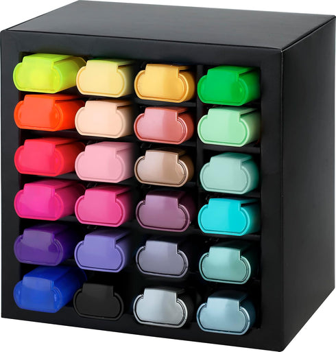 Set 24 Set Faber-Castell Highlighter Desk - Assortment of Chisel Tip Markers, Metallic, Neon, and Pastel - Thin No
