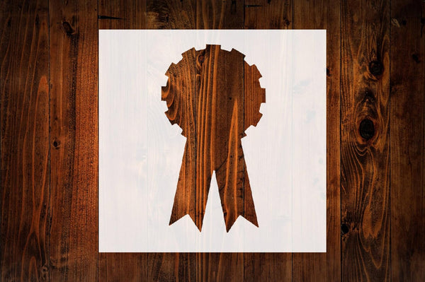 Award Ribbon Style Design Stencil, 4-Inch, Reusable Mylar Cutout for Crafts, Sign Art & DIY Projects