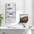 EasyPAG Mesh Wall File Holder, 10 Pockets Vertical Office Hanging File Organizer, Silver Magazine Rack for Documents