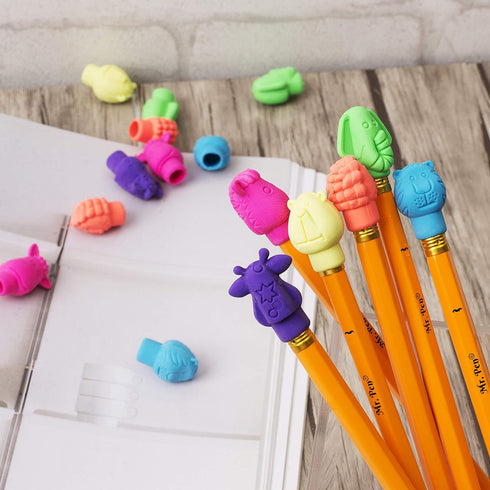 Mr. Pen - Erasers, Cap 60 Pack - Cute Colorful Animal Eraser Caps for Kids, Pencil Toppers, School Supplies