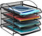 Mind Reader Paper Tray, Desktop Organizer, Wall Mountable File Storage, Metal Mesh, 11.5" L x 14.25" W x 11.5" H, Black