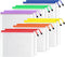 SUNEE Plastic Mesh Zipper Pouch 10x14 in (6 Colors, 12 Packs), Extra Large Zip Bag for Organizing