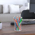 Pen Holder for Desk Organizer, Acrylic Makeup Brush Organizer and Sanitizer Holder for Office and Home (Clear)