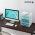 DALTACK 9-Tier Paper Letter Tray Desk Organizer with Handles, Mesh File Holder for Office, Home, School, White