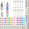 Sandure 162pcs DIY Beadable Metal Bookmarks Craft Kit with 12 Bookmarks 150 Beads