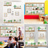Set Bookshelf Bulletin Board Back to School Plant Motivational Classroom Decoration Reading Poster Potted Plant Back