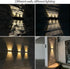 3000K Mrzxy Solar Lights Outdoor Up and Down Waterproof Aluminum Solar Sconce Dusk to Dawn Warm White for Sign, Yard