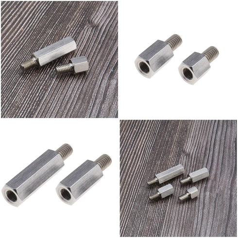 Create idea 8PCS Single Head Stud Hex Standoff Spacers - M6 x M6 for PCB, 10mm, 15mm, 20mm, 30mm