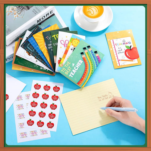 Fuyoooo 120 Sets, 4x6 Graduation Gifts Teacher Appreciation Cards Thank You Cards for Teachers from Students
