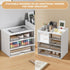 Desk Organizer Drawer - Clear Plastic Storage Box for Office Supplies, Gel Pens, Pencils, and Chargers (White)
