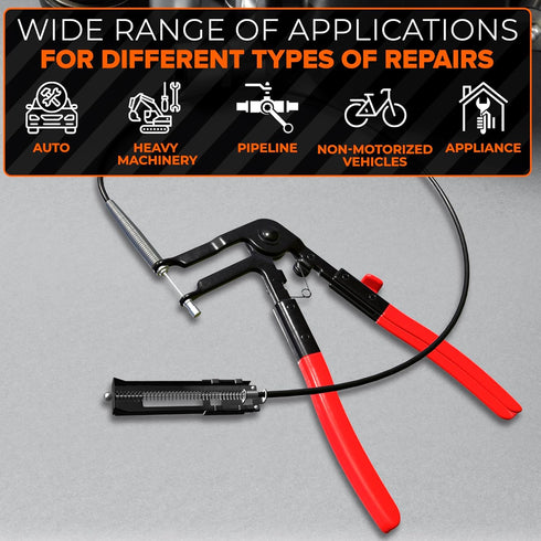 Automotive Radiator Hose Clamp Pliers - Long Reach Pinch Clamp Tool for Hose Removal