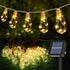 Solar Outdoor String Lights 24FT Vintage Rope Hemp Solar Lights with 20
