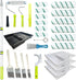 Dekonmon Paint Roller Kit with Extension Pole, 28 PCS Set, 2-4 Ft Pole,