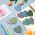 Teling 24 Pcs Heart Shape Lined Sticky Notes, Cute Bright Colorful Memo Pads for Office School 3x3 Inch