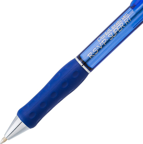 Pentel RSVP Super RT Ballpoint Pen - 1.0mm Medium Line - Blue Ink - Box of 12