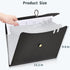 JARLINK 7 Pockets Expanding File Folder, A4 Size Accordion Document Organizer, Portable Cute Paper Organizer, Black