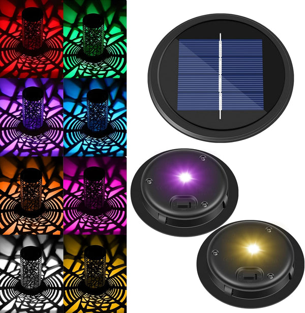 Replacement Solar Light Parts 2 Mode 2 Pack Warmwhite and RGB Color-Changing