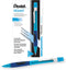 Pentel Quicker Clicker Automatic Pencil, Box of 12, 0.5mm Lead Size, Transparent Blue Barrel (PD345T-C)