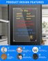 Clear Acrylic Magnetic Dry Erase Board for Fridge, 12"x8" Magnetic Weekly Planner Calendar with 6 Colors Markers
