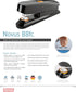Novus B8fc Flat Clinch Stapler, Power on Demand, 50 Sheet Capacity, German Engineered, Black (020-1673)