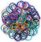 MUSCELL 100pcs 1 Inch Binder Rings, Loose Leaf Office Book Rings in Assorted Colors