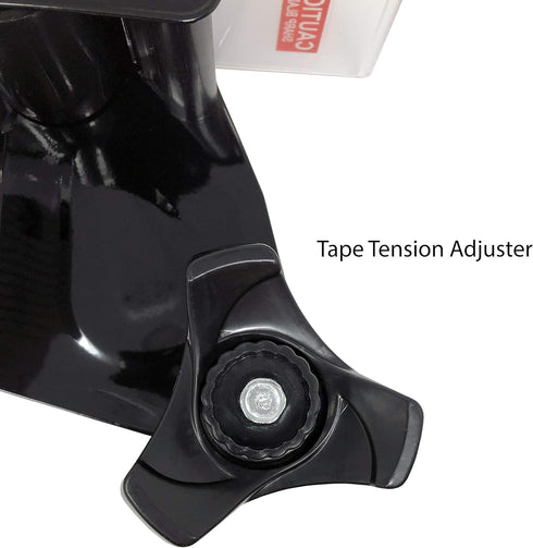 Clipco Tape Dispenser Gun with Packing Tape - Rubberized Handle (Pack of 3) (Black-Gray)