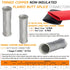 1 Gauge Butt Splice Connector 10 PCS 1 AWG Non-Insulated Butt Connectors Uninsulated Crimp Wire Connectors Pure Copper Tin Coated Marine Grade Crimp Terminals with 10 PCS 3:1 Heat Shrink Tube