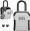 Puroma Lock Box, Key Lock Box Wall Mount & Portable Combination Lockbox