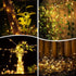 kemooie 2 Packs Solar String Lights, 200 LED 66FT Warm White Fairy Lights with 8 Twinkle Modes, Waterproof for Outdoor,