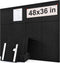 Extra Large 48"x36" Cork Board Substitute, 12 Pack Black Felt Board for Home & Office Wall Decor