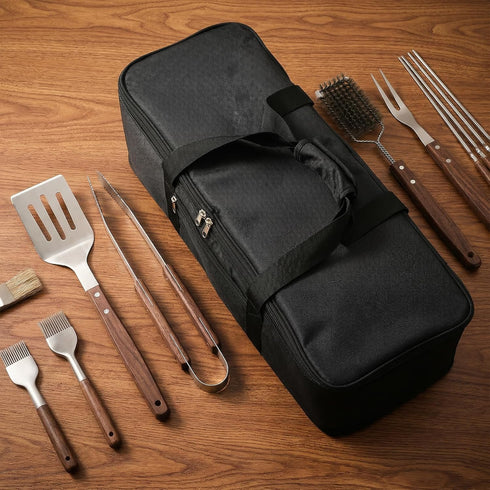 Xthrotsenk 23.6" x9.8 x7.9 Grill Tool Storage Bag, Large Capacity Grill Accessory Storage, Heavy-Duty Grills Utensil